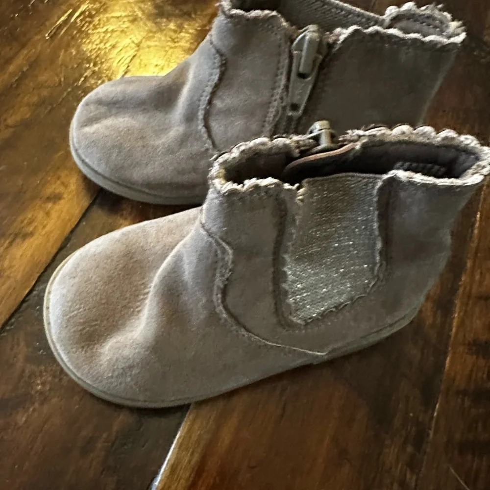 Garanimals Toddler Ankle Boots Gray Zipper Chelsea Style Size 5